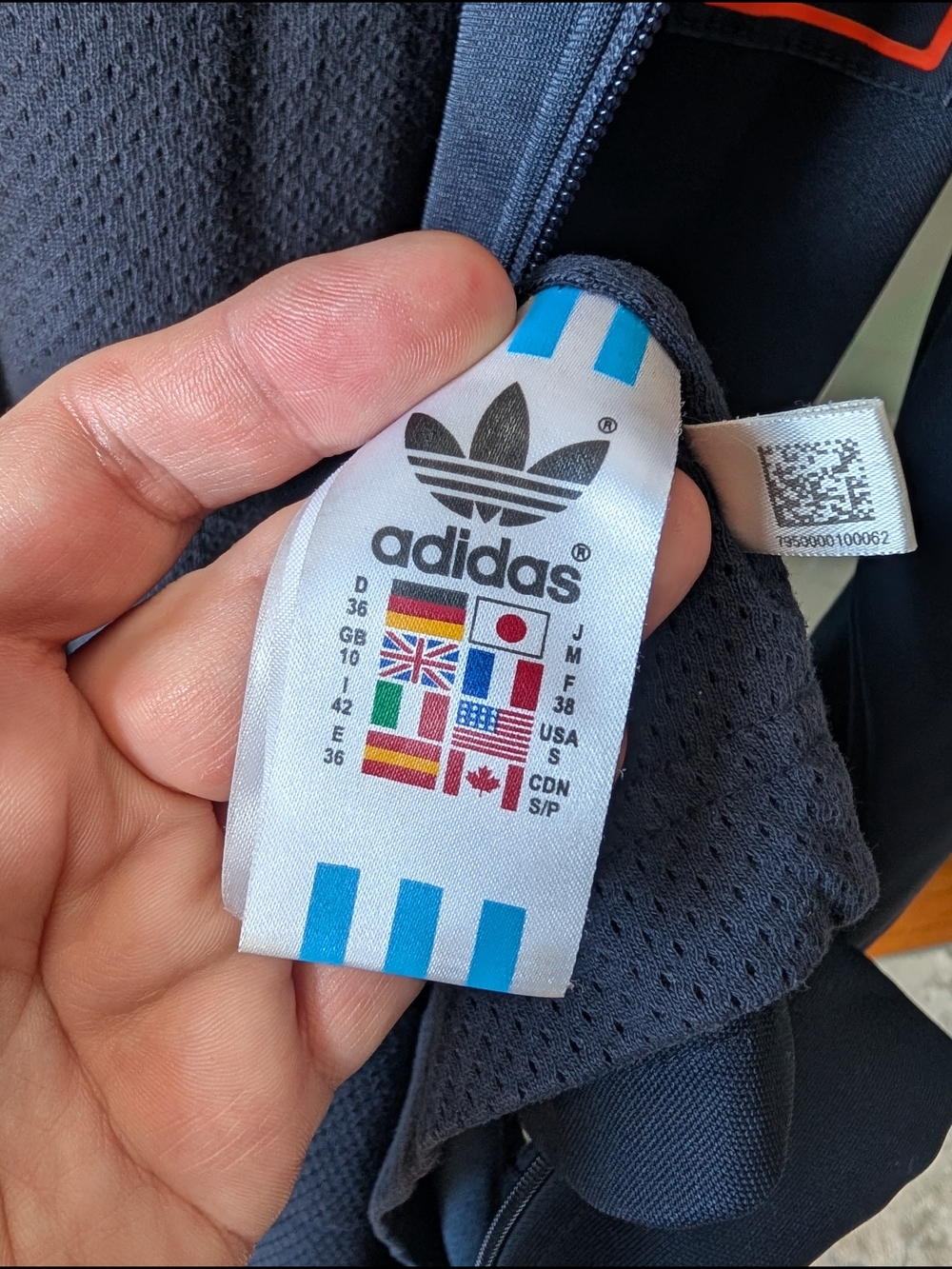 📼Rare Vintage adidas Safety Long Navy Hooded Full Zip Long Track Jacket Dress S - Picture 7 of 13